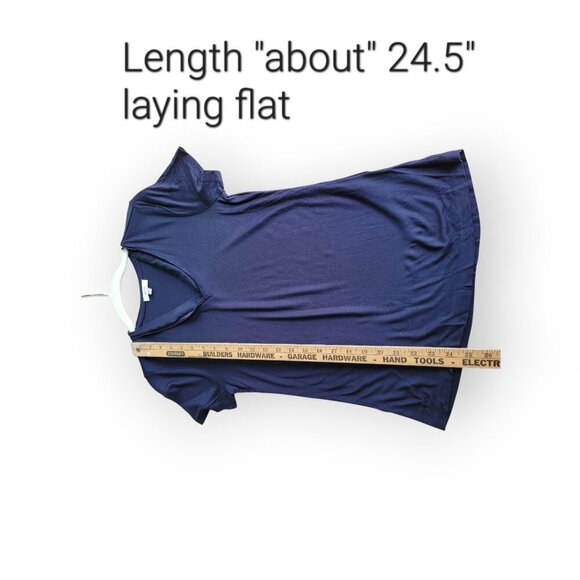 Reiss Black Viscose V-Neck T-Shirt XS EUC - Picture 8 of 10